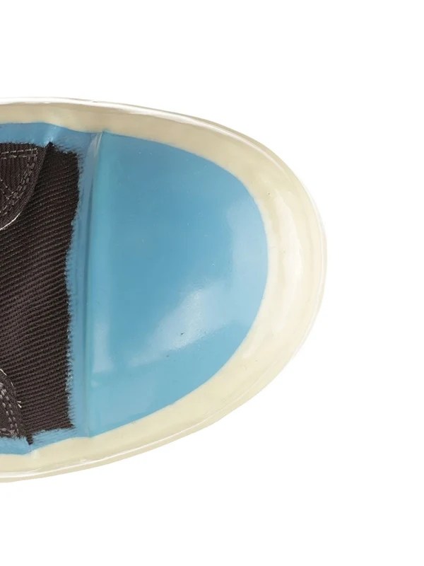 Overdyed Denim Brown High Top Sneakers - Image 4