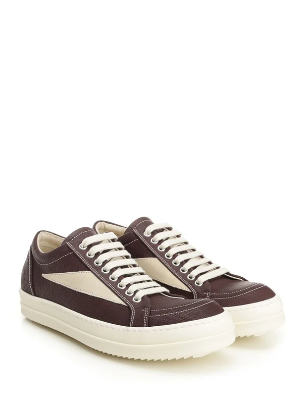 Vintage Burgundy Denim Low top Sneakers - Image 2