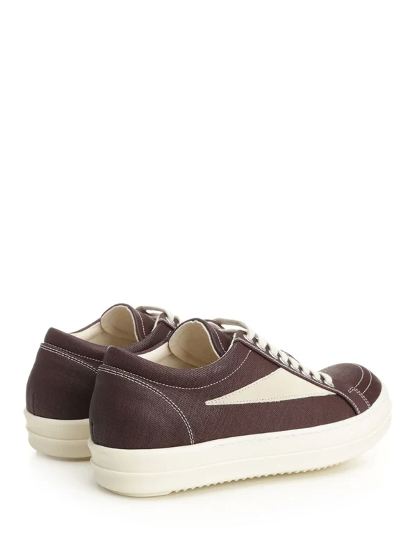 Vintage Burgundy Denim Low top Sneakers - Image 3