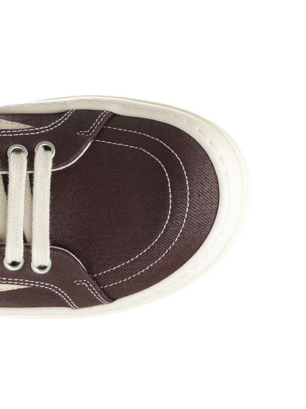 Vintage Burgundy Denim Low top Sneakers - Image 4