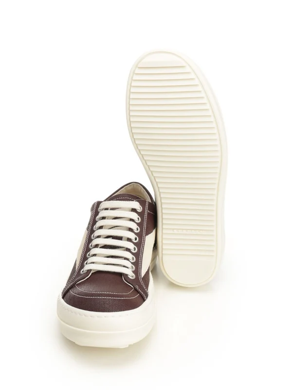 Vintage Burgundy Denim Low top Sneakers - Image 5