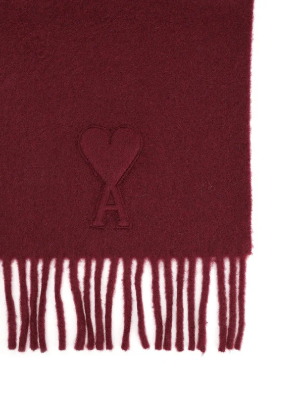 Ami Burgundy Wool Mufflers - Image 2