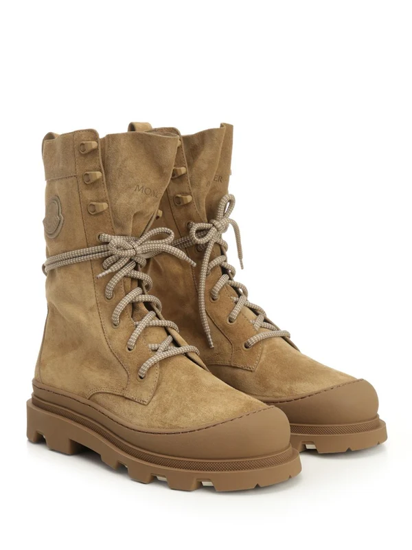 Moncler Beige Lace-Up Boots - Image 2
