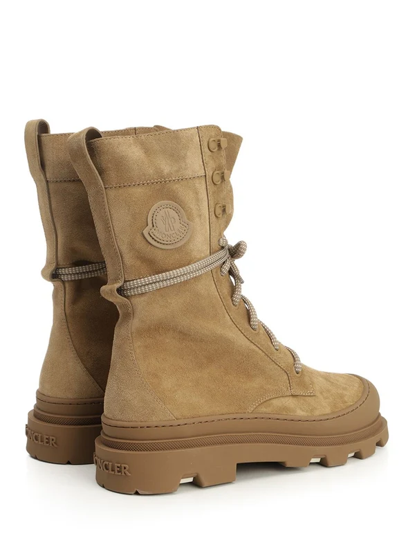 Moncler Beige Lace-Up Boots - Image 3