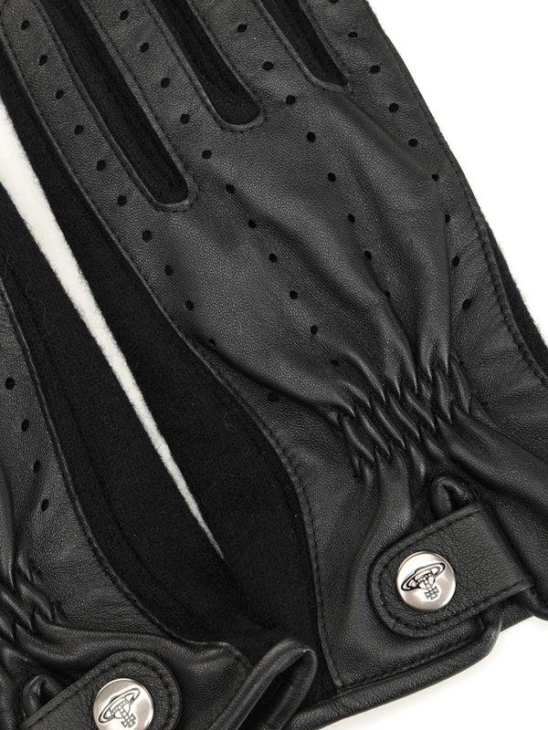 Vivienne Westwood Black Leather Gloves - Image 3