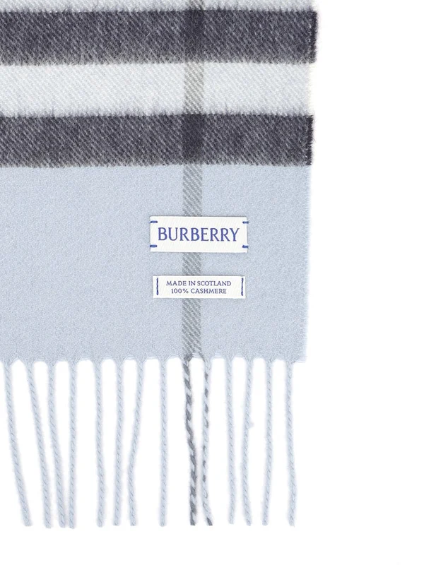 Burberry Blue Checked Other Fabric Mufflers - Image 2