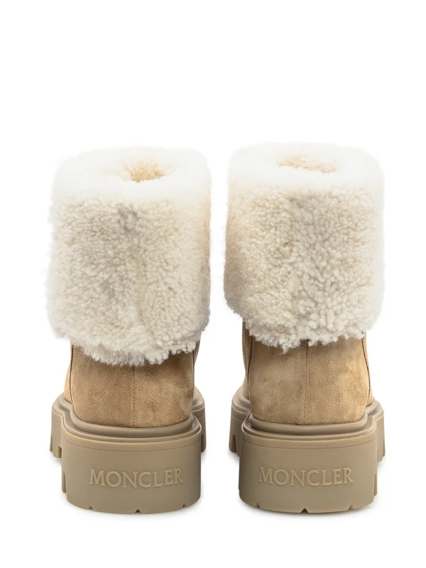 Moncler Beige Ankle Boots - Image 3