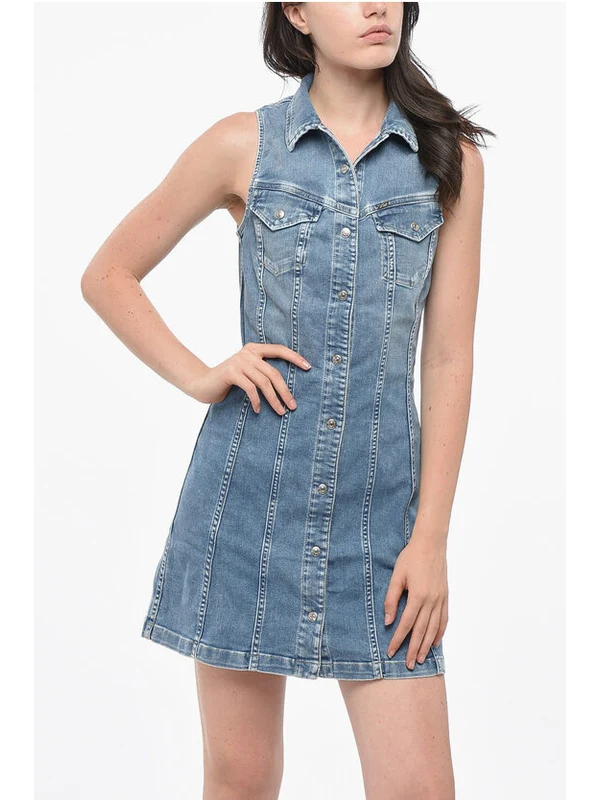 Diesel Blue Mini Dress - Image 4
