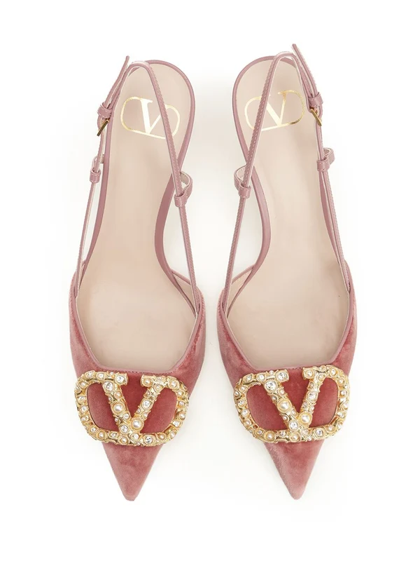 Valentino Red Slingback Heels - Image 5