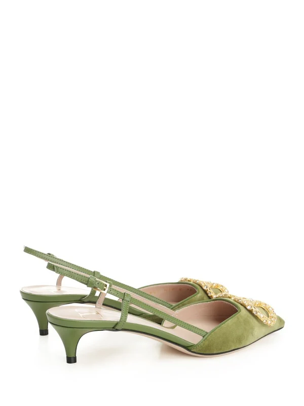 Valentino Green Slingback Heels - Image 3