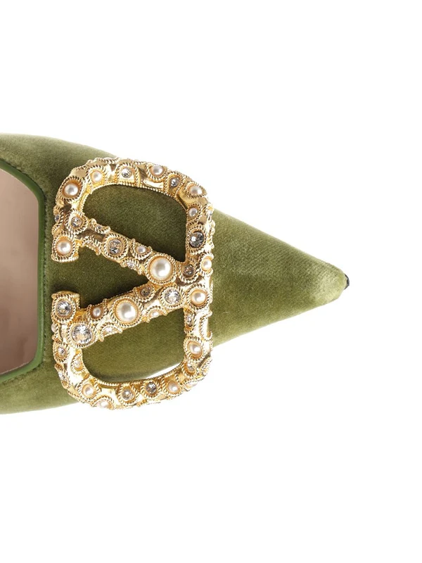 Valentino Green Slingback Heels - Image 4