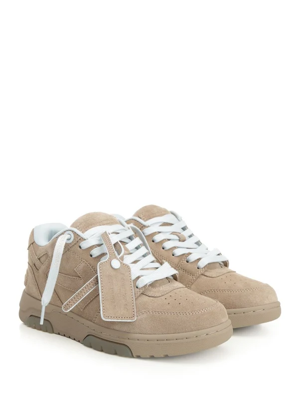 Off-White Beige Low Top Sneakers - Image 2