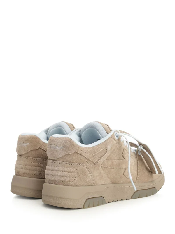Off-White Beige Low Top Sneakers - Image 3