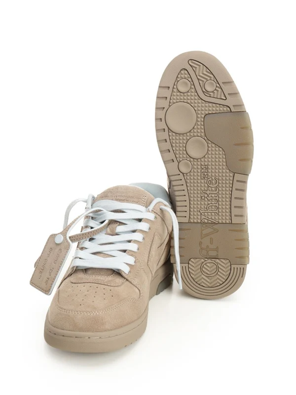 Off-White Beige Low Top Sneakers - Image 5