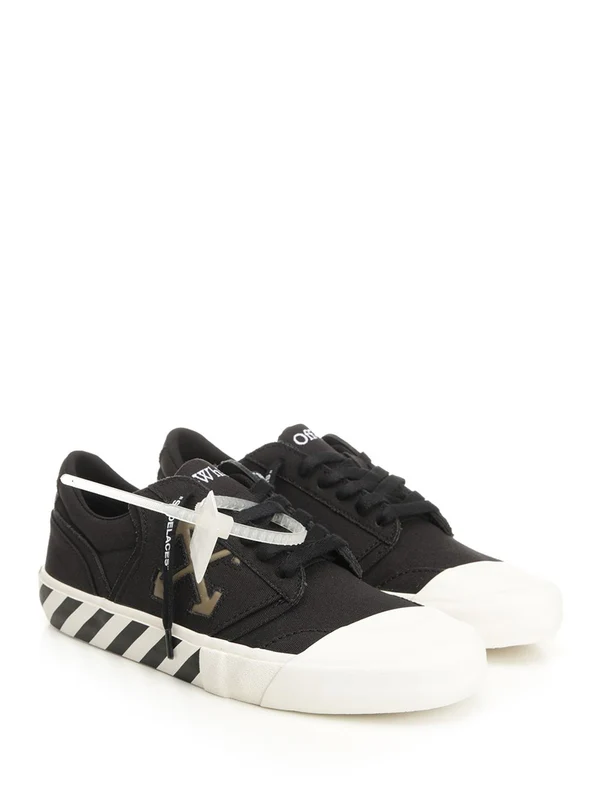 Off-White Black Low Top Sneakers - Image 2