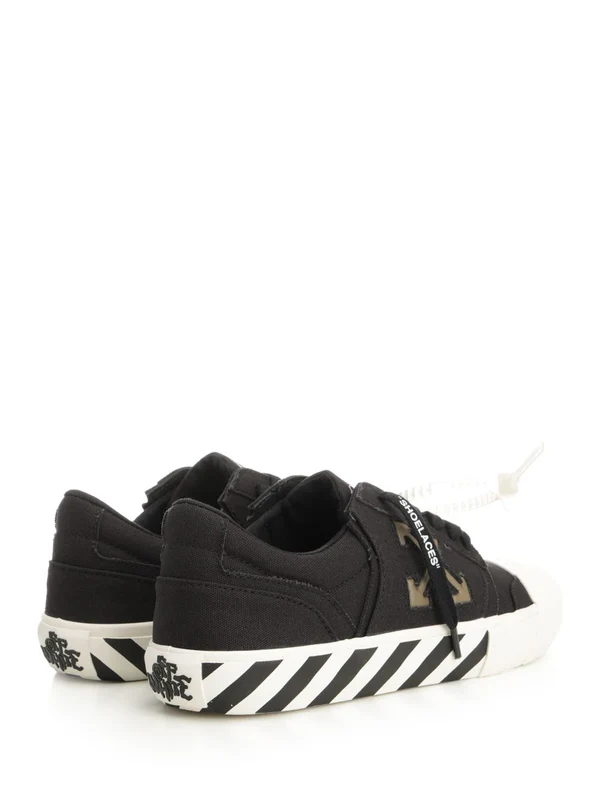 Off-White Black Low Top Sneakers - Image 3