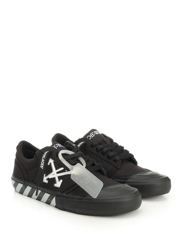 Off-White Black Low Top Sneakers - Image 2