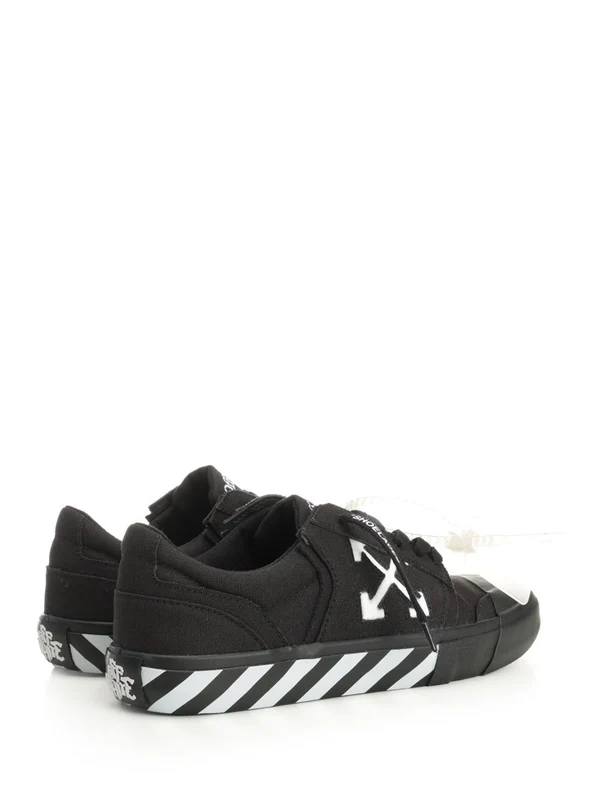 Off-White Black Low Top Sneakers - Image 3