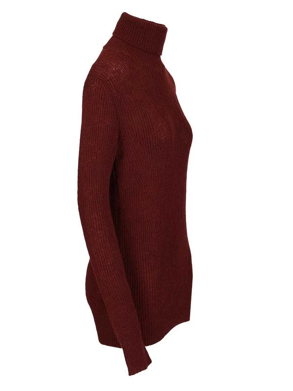 Dries Van Noten Burgundy Knitted - Image 3