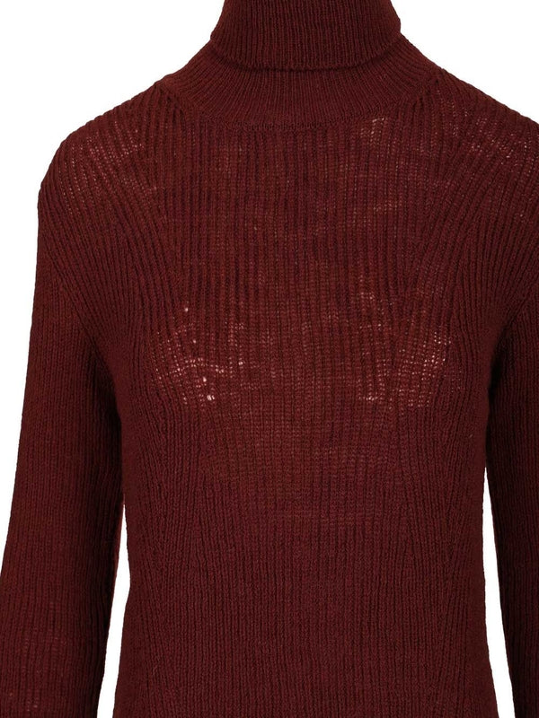 Dries Van Noten Burgundy Knitted - Image 4