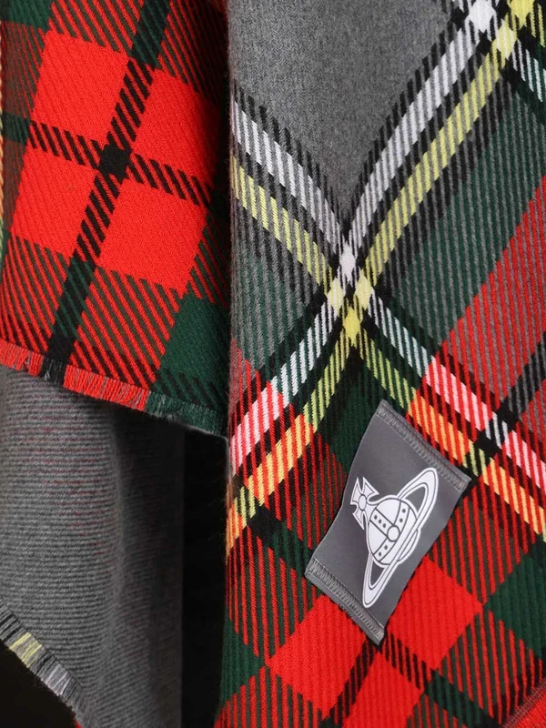 Vivienne Westwood Red Checked Wool Mufflers - Image 4