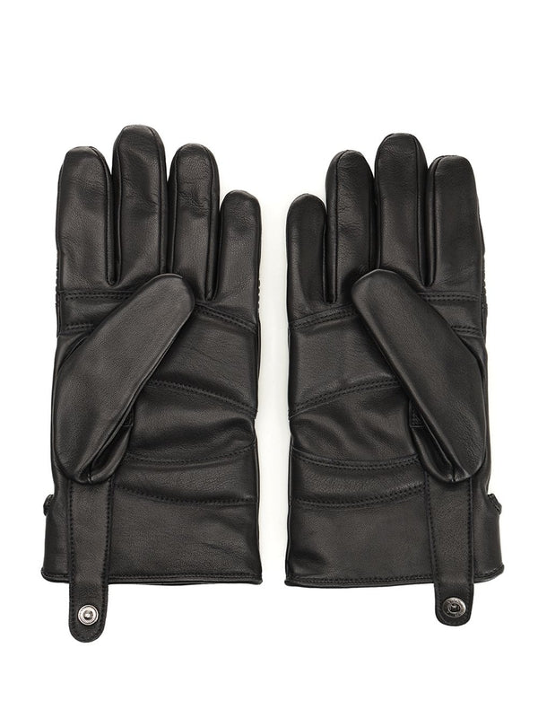 Mm6 Maison Margiela Black Leather Gloves - Image 2