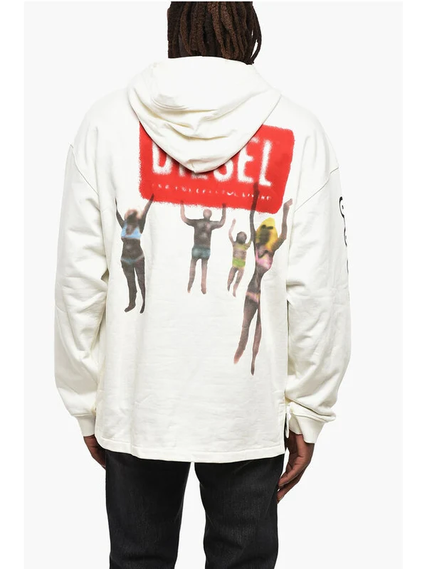 Diesel White Hoodies - Image 2