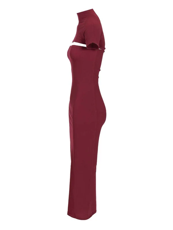 Alaia Burgundy Midi Dress - Image 3