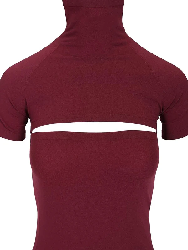 Alaia Burgundy Midi Dress - Image 4