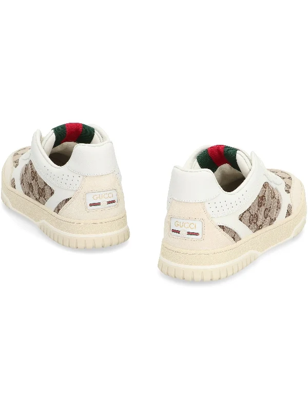 Gucci Beige Low Top Sneakers - Image 3