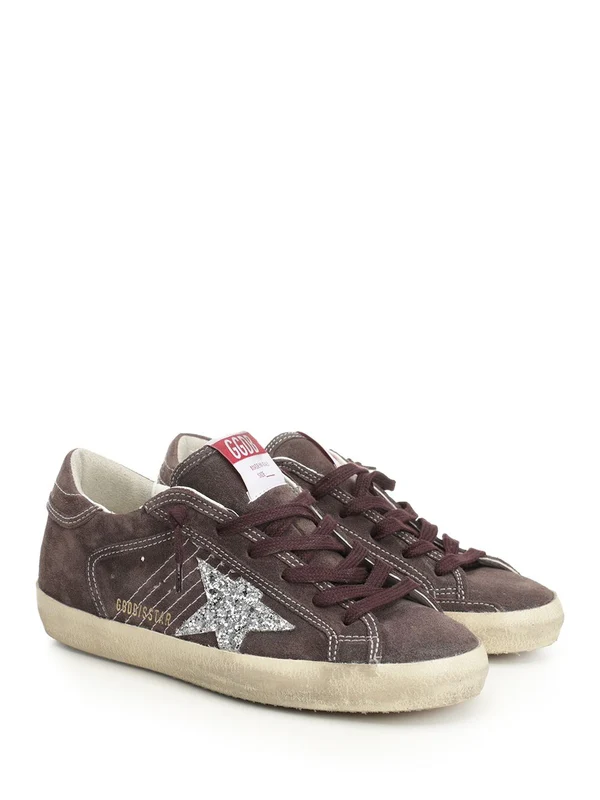 Golden Goose Grey Low Top Sneakers - Image 2