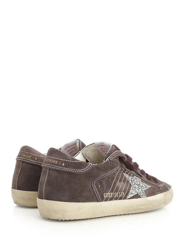 Golden Goose Grey Low Top Sneakers - Image 3
