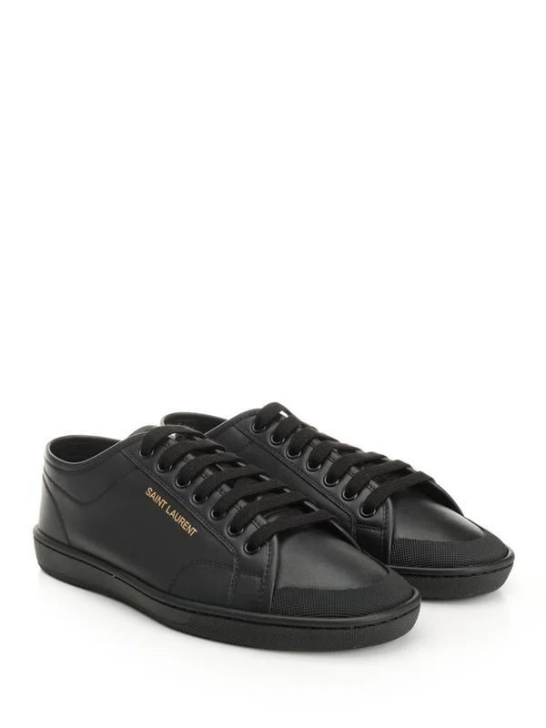Saint Laurent Black Low Top Sneakers - Image 2