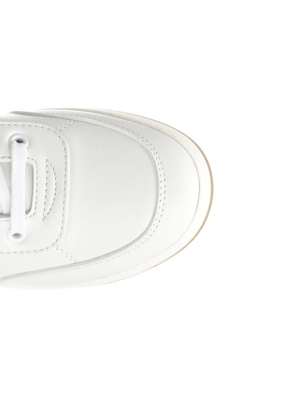 Saint Laurent White Low Top Sneakers - Image 4
