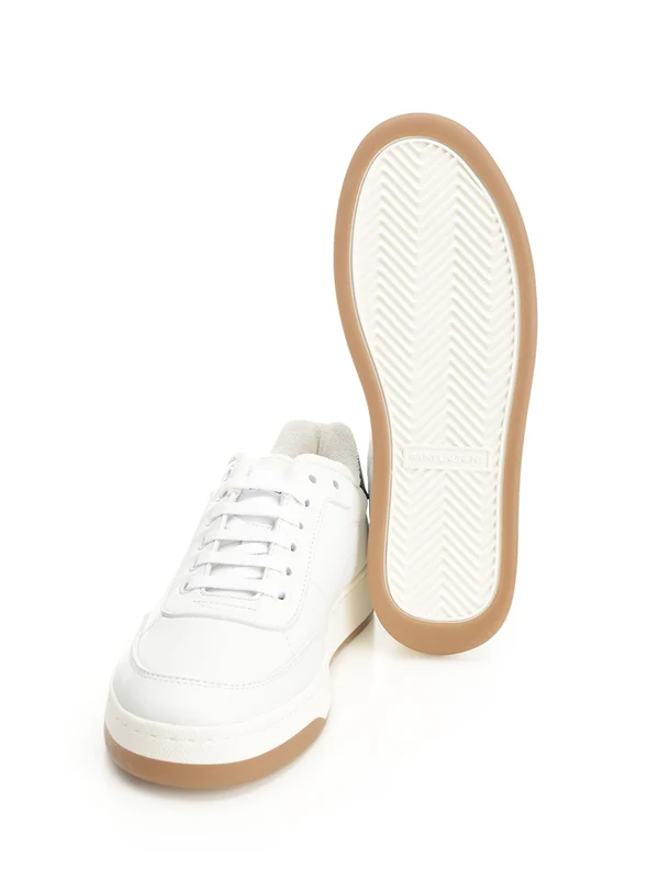 Saint Laurent White Low Top Sneakers - Image 5
