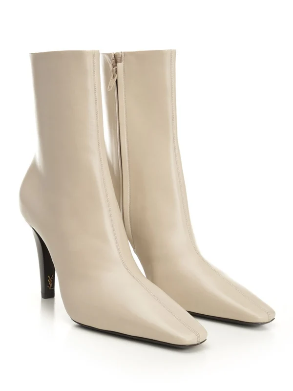 Saint Laurent Beige Ankle Boots - Image 2