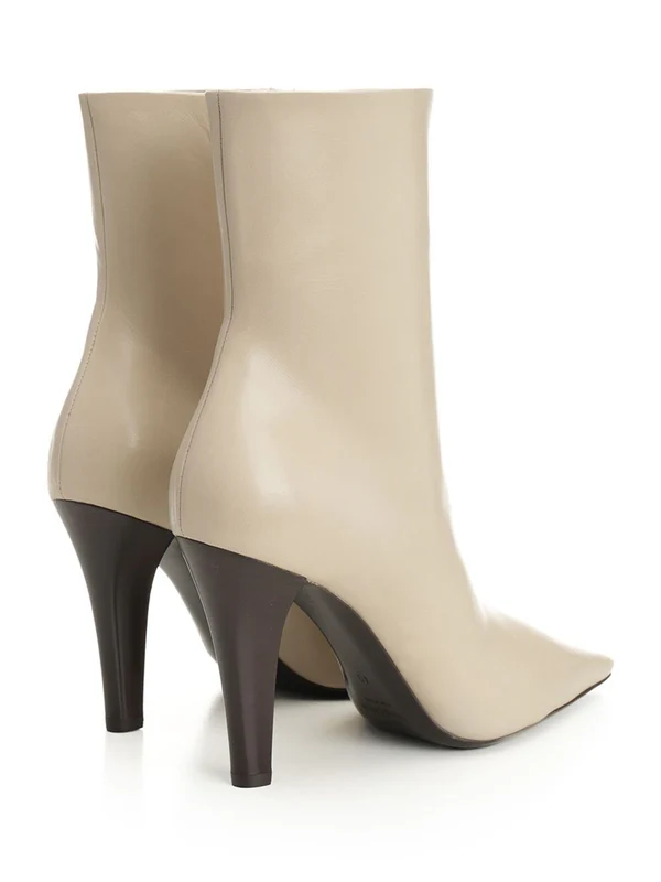 Saint Laurent Beige Ankle Boots - Image 3