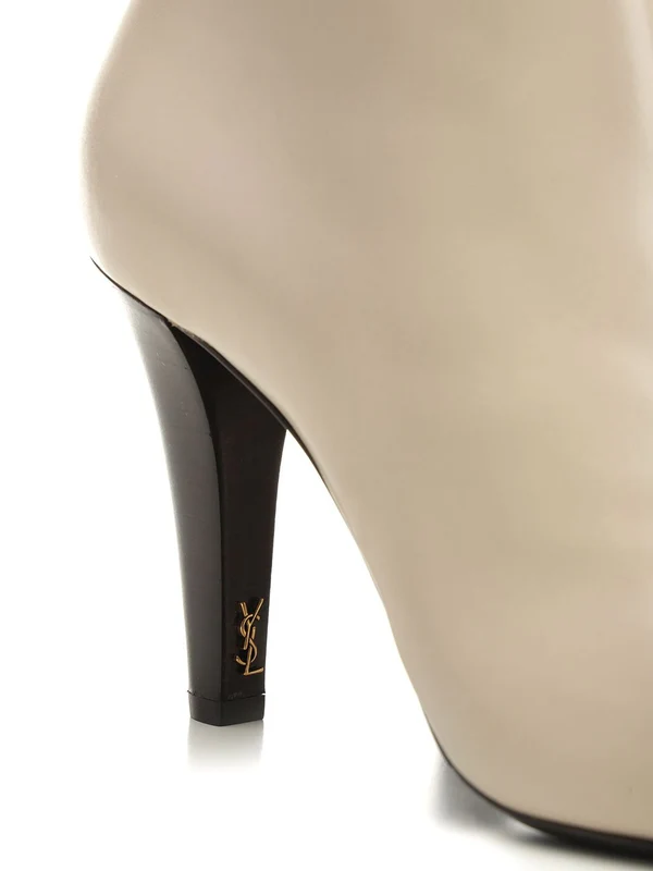 Saint Laurent Beige Ankle Boots - Image 6