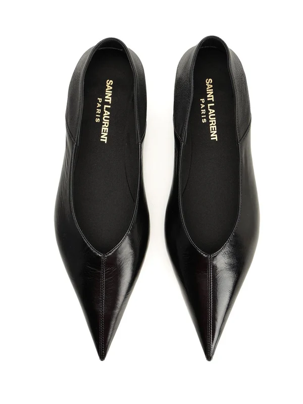 Saint Laurent Black Flat Shoes - Image 5