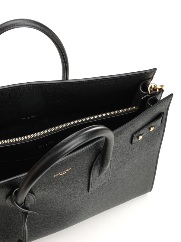 Large Black Checked Tote Bags - Image 4