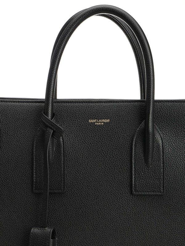 Large Black Checked Tote Bags - Image 5