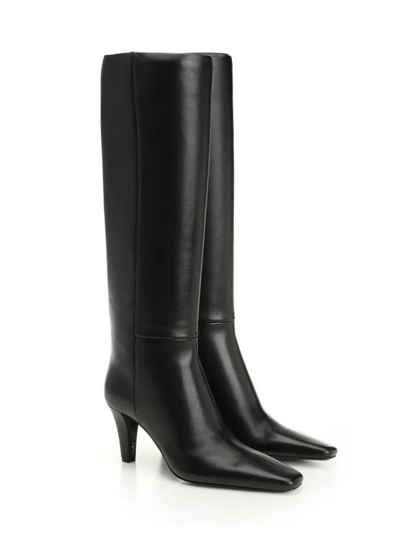 Saint Laurent Black Middle Boots - Image 2