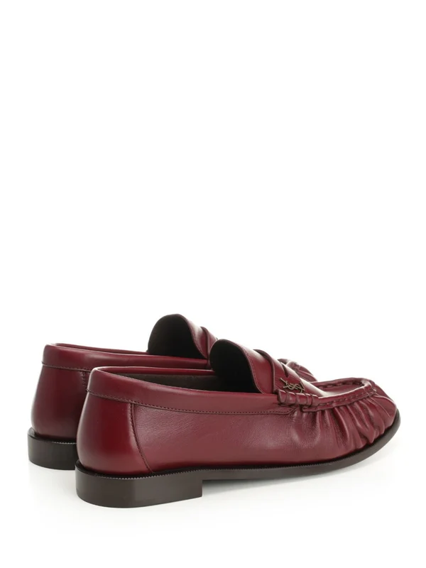 Saint Laurent Burgundy Loafers - Image 3