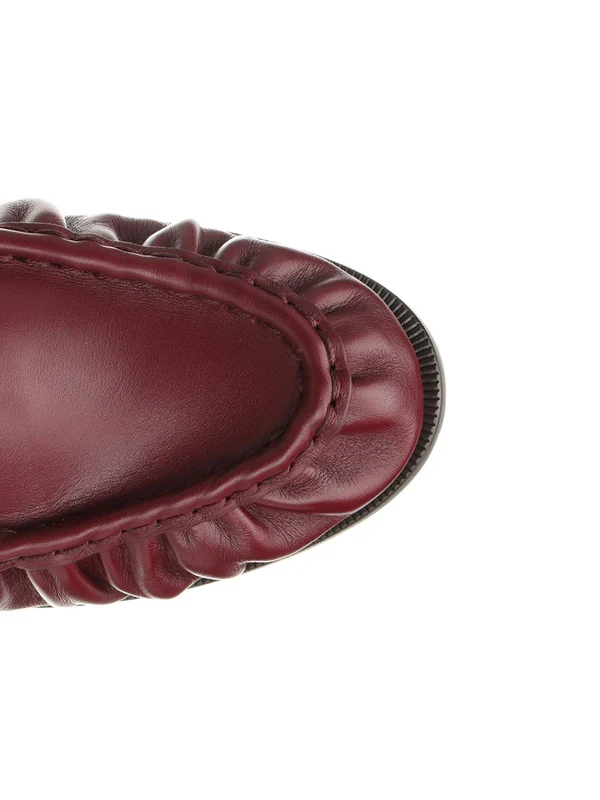 Saint Laurent Burgundy Loafers - Image 4