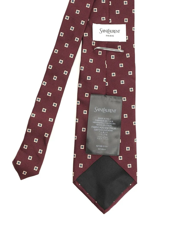 Saint Laurent Burgundy Neck Ties - Image 2