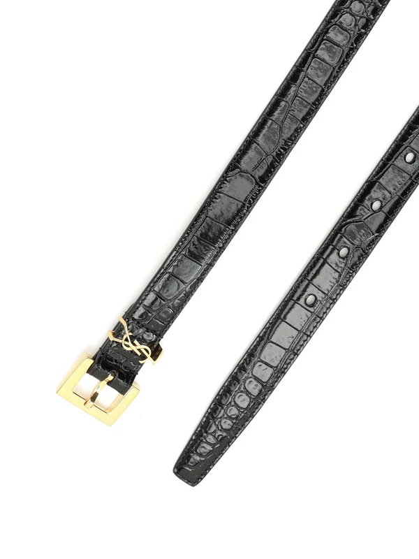 Saint Laurent Black Leather Belts - Image 2