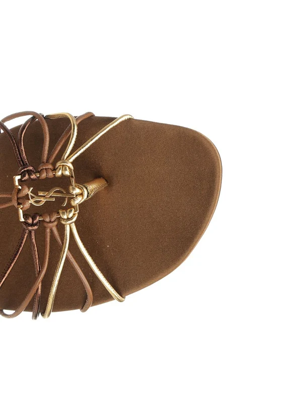 Saint Laurent Brown Sandals - Image 4