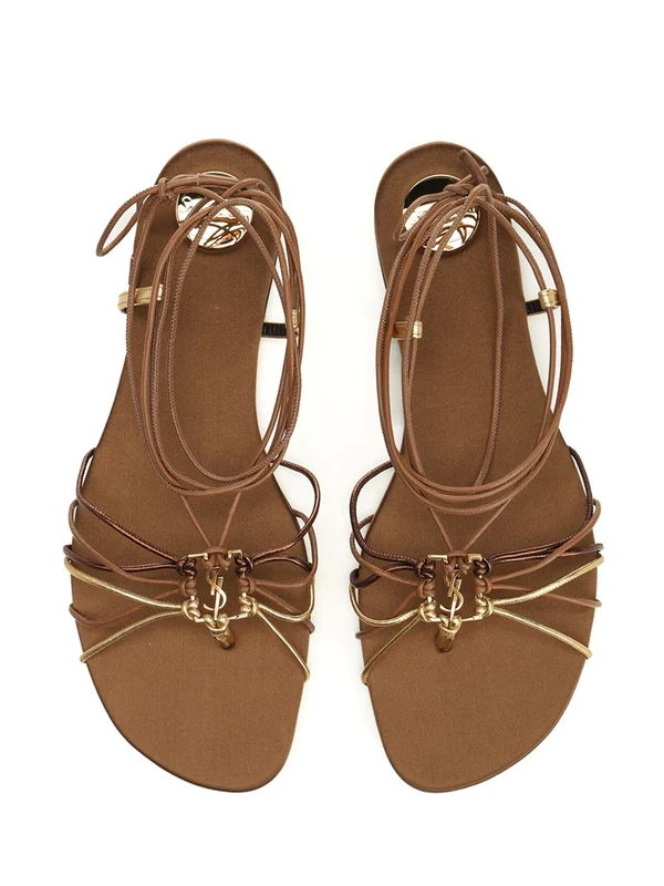 Saint Laurent Brown Sandals - Image 5