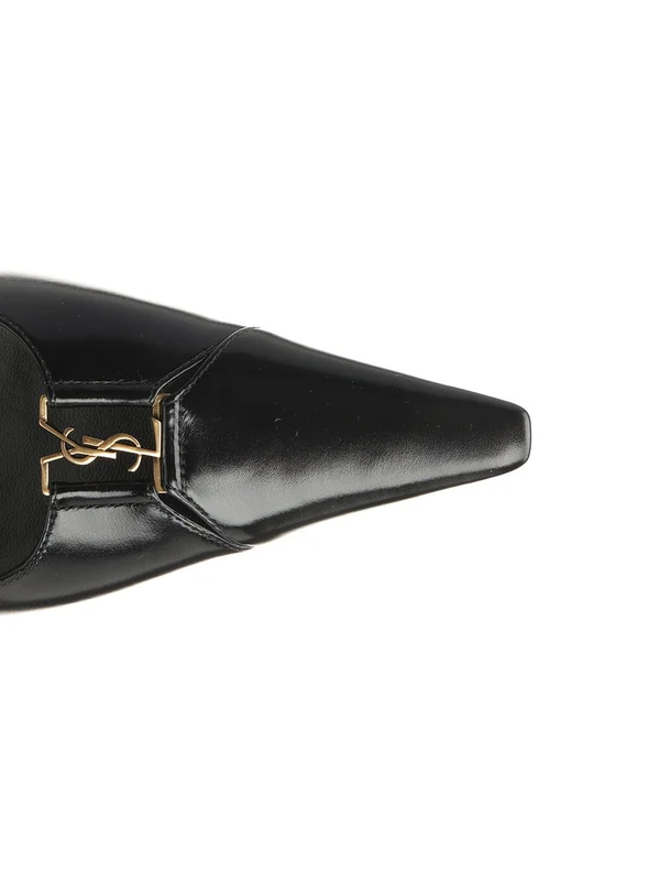 Saint Laurent Black Slingback Heels - Image 4