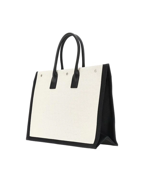 Saint Laurent Grey Beige Tote Bags - Image 2